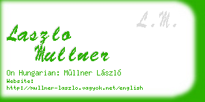 laszlo mullner business card