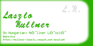 laszlo mullner business card